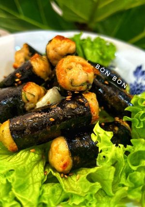 Hình của món Chả Ức Gà Rong Biển.