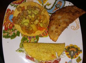 Una foto de Antojitos con picadillo de pavo