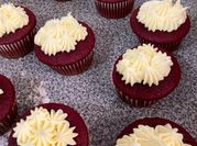 Una foto de relleno de red velvet