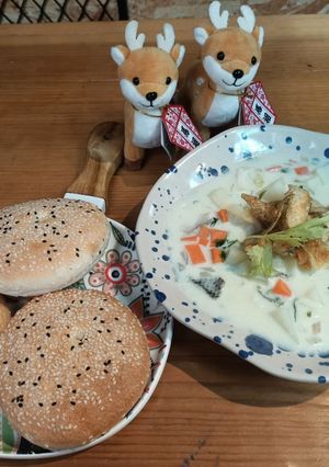 馬祖海味馬鈴薯濃湯(WMF耐磨深煎鍋) 的食譜成品照片