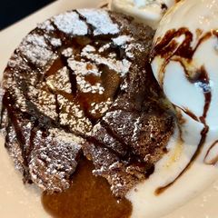 Chocolate Molten lava cake😍 A picture of Chocolate Molten lava cake😍.