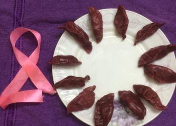 Popular Cuisine Beetroot chicken momos Delicious Steady