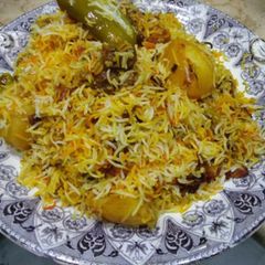 A picture of Beef biryani.