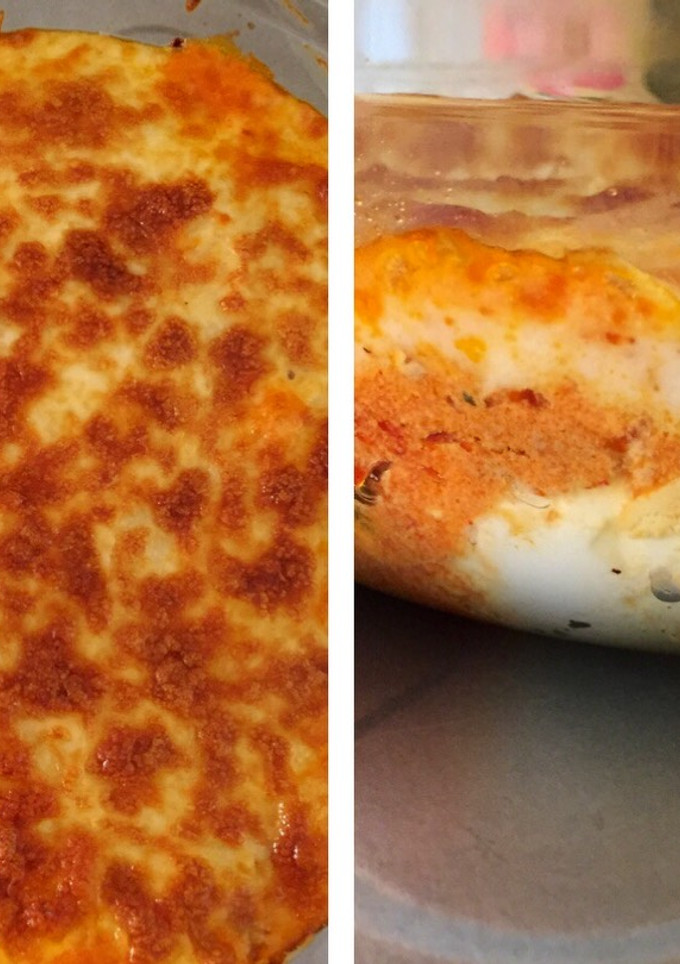 Una foto de Huevo relleno gratinado a mi manera