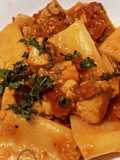 Paccheri con pesce spada e melanzane