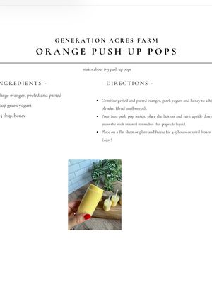 A picture of Orange push up pops.