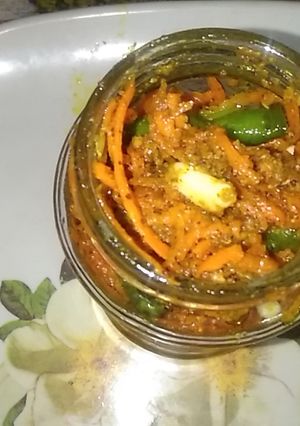 A picture of Instant Carrot Pickles.