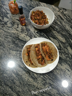 A picture of Sausage mix whole wheat Tacos.
