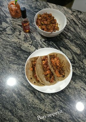 A picture of Sausage mix whole wheat Tacos.