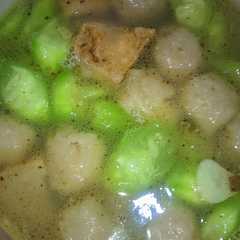 Foto resep Sayur bening gambas dan bakso