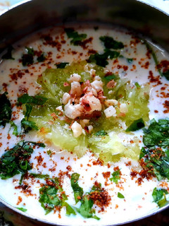 A picture of Cucumber raita.