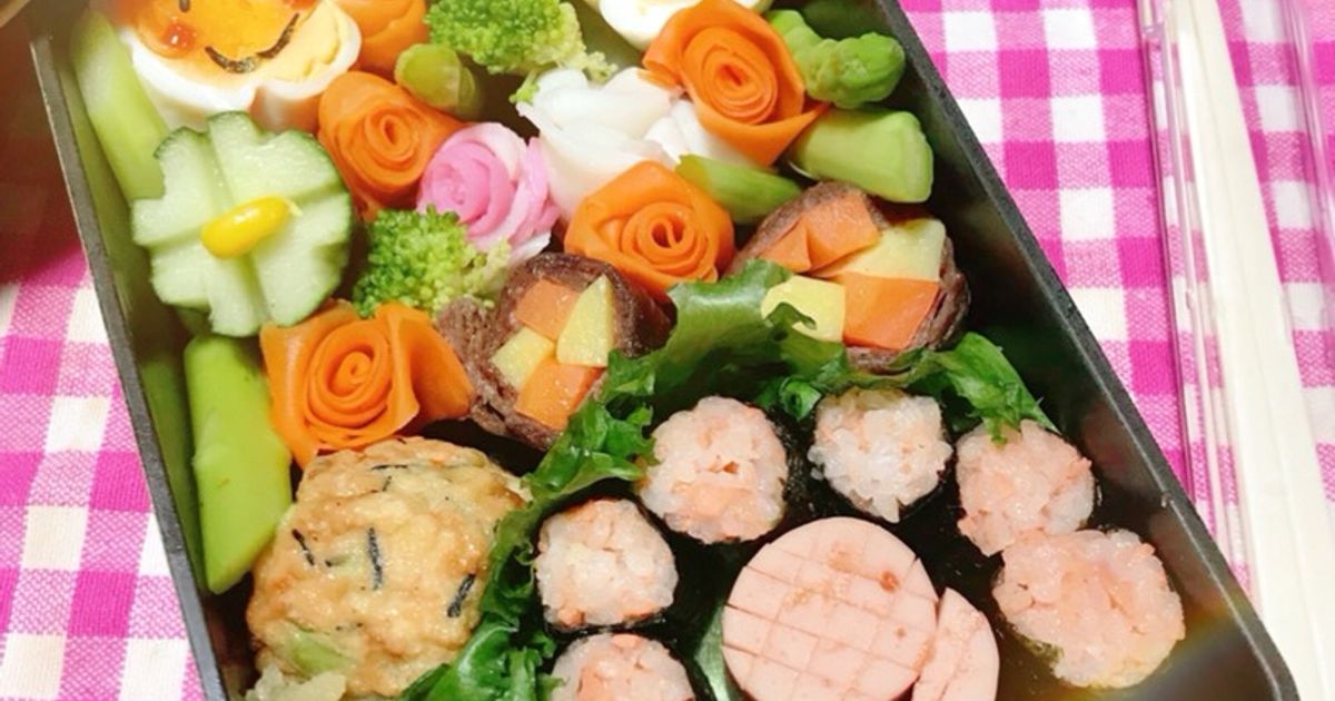 Resep Bento Resep Flower Bento (Bekal Suami) oleh Rini Takayama - Cookpad