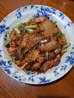 油菜泡菜炒回鍋肉 的食譜成品照片