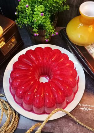 Foto resep Puding lumut buah naga