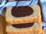 Eggless marble cake
