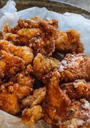 A picture of Triple fried Japanese chicken.