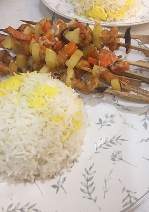 صورة لوصفة روبيان مشوي في اعواد الخشب
