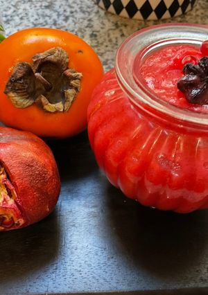 Une photo de 🧺Confiture 🪔🥄grenade kaki🏺
