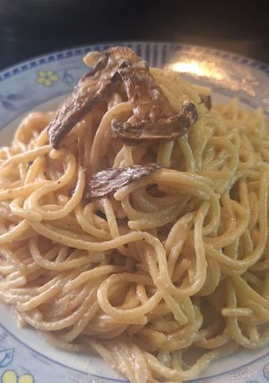 Φωτογραφία της συνταγής Spaghetti cremosa με μανιτάρια και σκόρδο