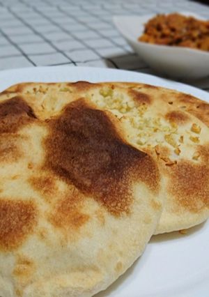 百搭的 蒜味印度烤餅 的食譜成品照片