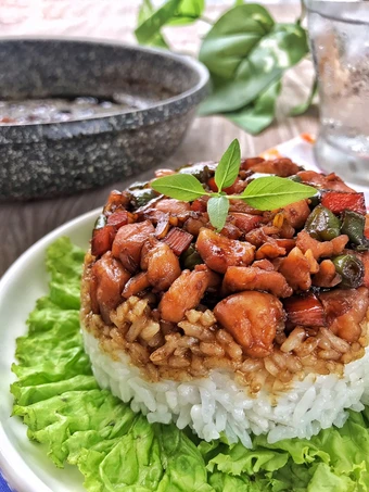 Langkah Gampang Menyiapkan Resep  Nasi Tim Praktis Ayam Kecap yang Enak, Enak Banget