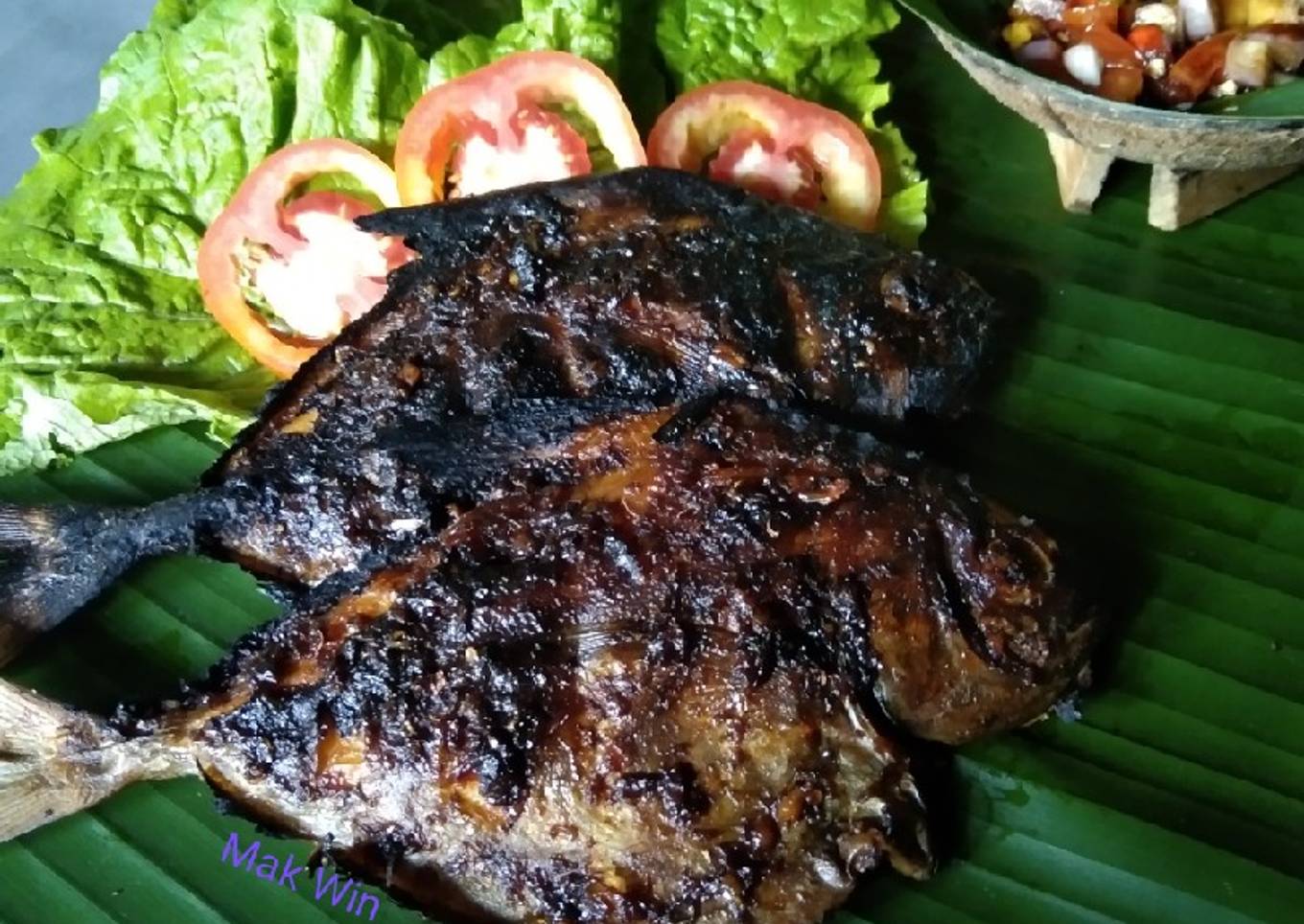 Ikan bakar bawal bumbu jahe