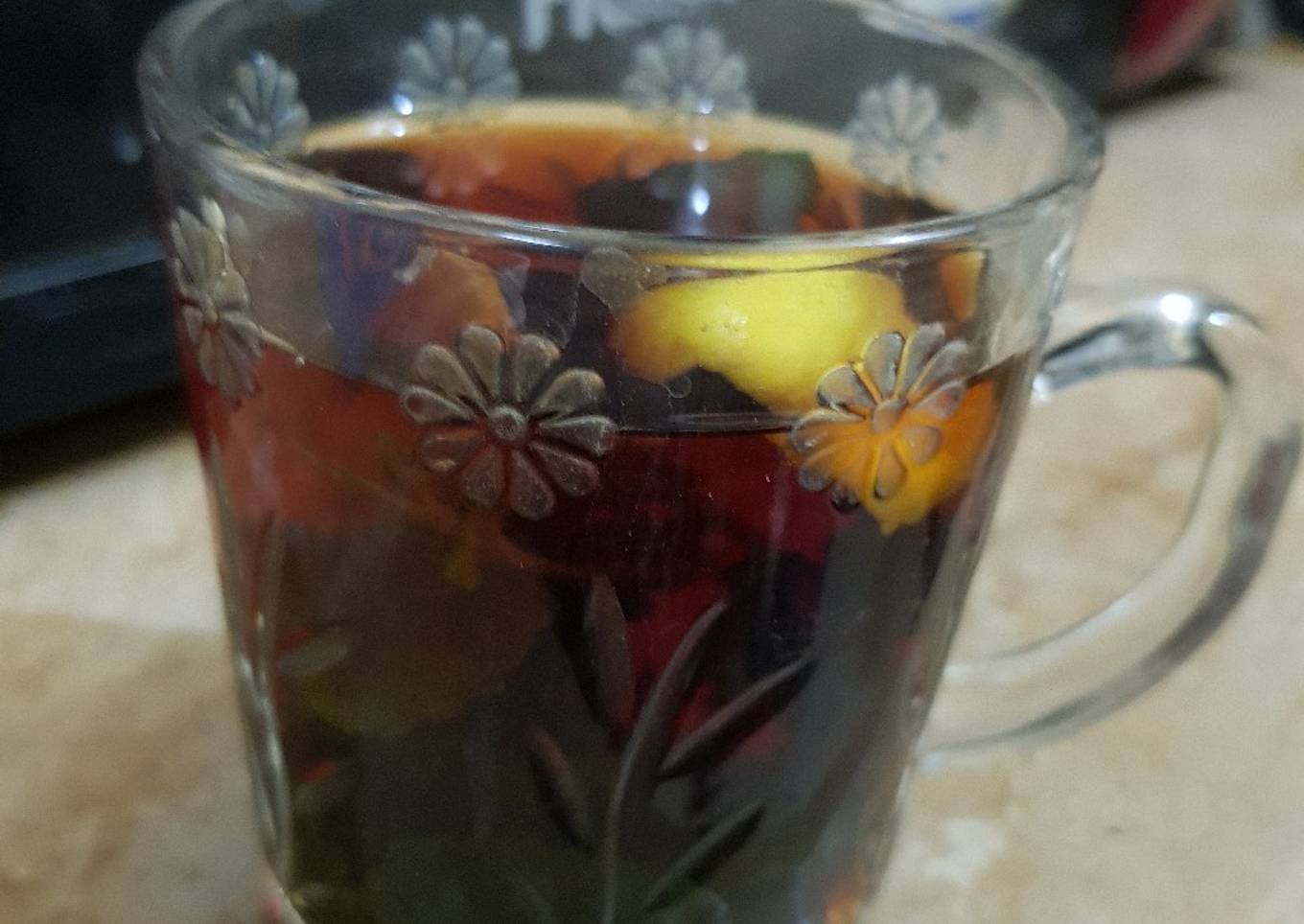 Black tea with lemon & mint