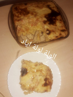 صورة لوصفة قراتان مقرونة بالبيشاميل