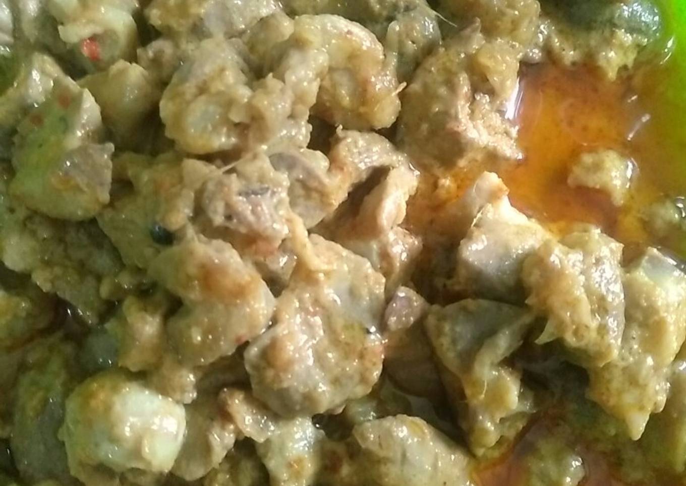 Rendang Ampela Hati Ayam