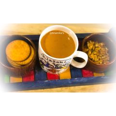 A picture of Saffron Tea 🫖 Filli Tea or Zafrani Chai ☕️.