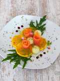 Salade melon /saumon fumé