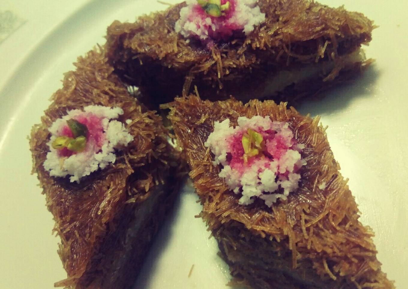 Recipe of Ultimate KUNAFA with COCONUT -(fusion of middle eastern
desserts)