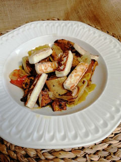 Una foto de Ensalada de calabaza asada