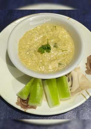 A picture of Cucumber raita.