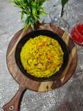 GREEN MOONG DAL KHICHDI with CARROT & PEAS