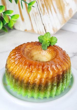Foto resep Pandan Brownies Cheese Caramel