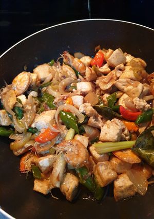 Foto resep Udang Tahu Cabe Ijo Saus Tiram