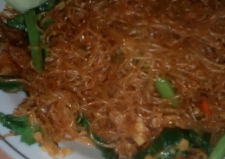 Resep Bihun goreng pedas Anti Gagal