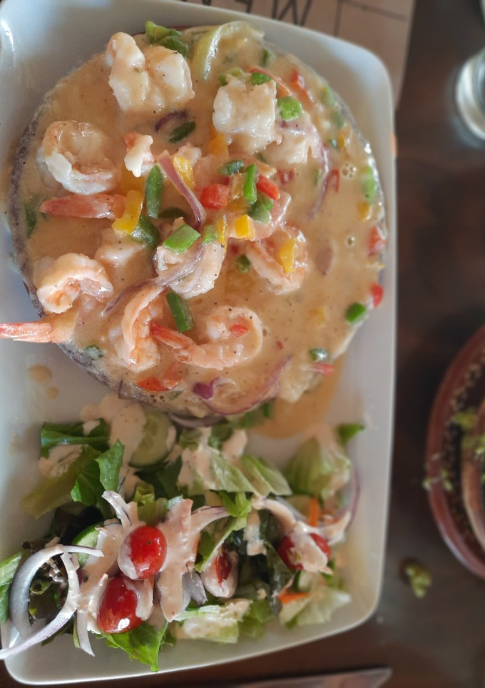 Una foto de Camarones caribeños