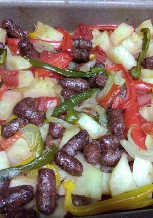 صورة لوصفة صينيه سجق بالبطاطس 🥘