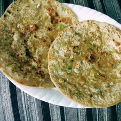 A picture of Masala Coriander paneer carrot paratha.