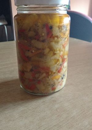 Una foto de Berenjenas al escabeche de oliva y vinagre de manzana