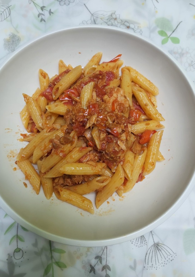 Foto resep Penne dengan tuna pedas