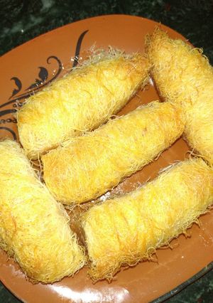 صورة لوصفة أصابع الكنافة بالقشطة 👍