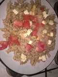 Fideos integrales con verduras