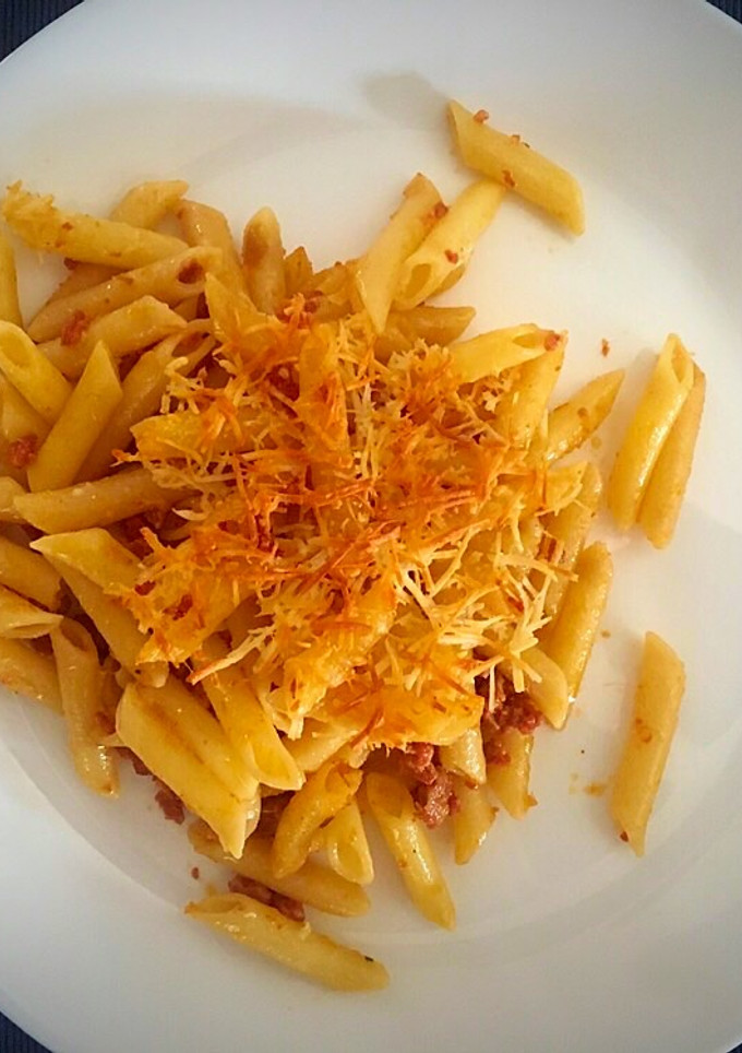 Una foto de Macarrones con chorizo parrillero