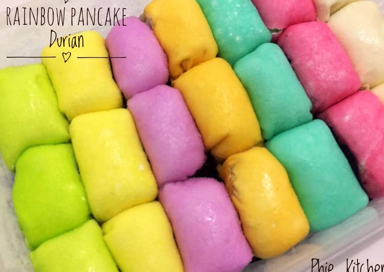 makanan Rainbow Pancake Durian Anti Gagal