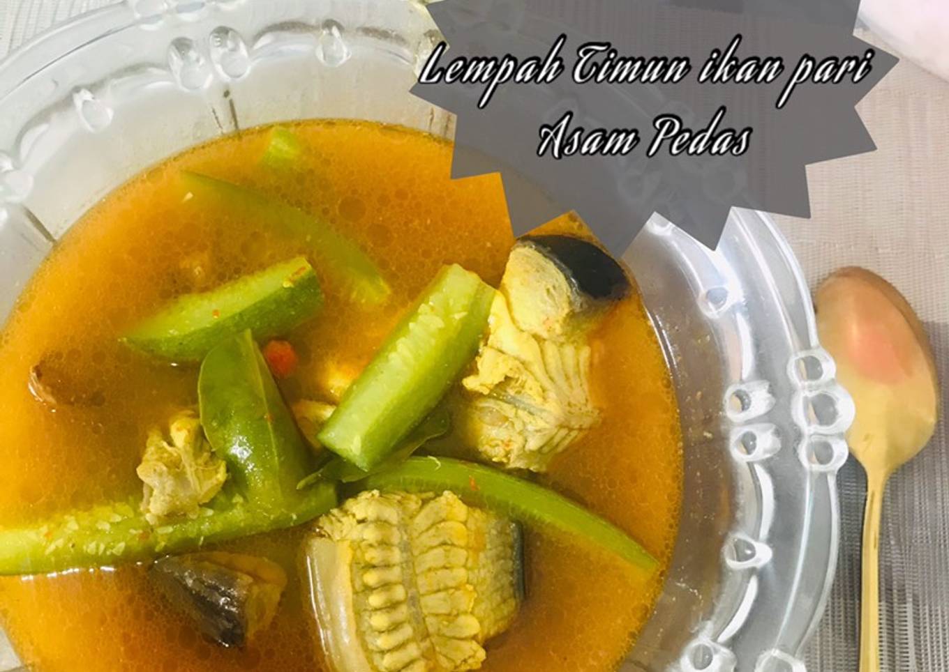 Lempah Timun ikan Pari Asam pedas