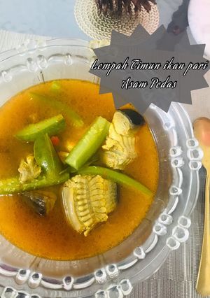 Foto resep Lempah Timun ikan Pari Asam pedas