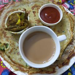 A picture of Egg paratha with out making dough.